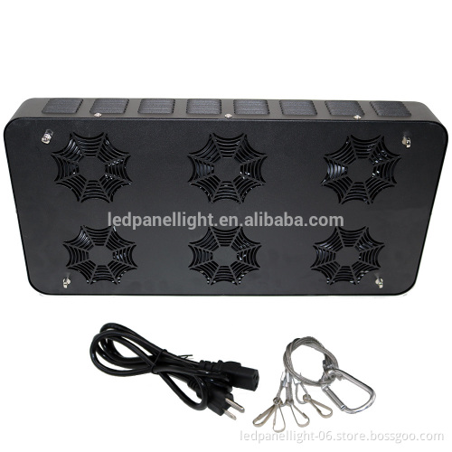 Spider 6 COB LED grow light 540W compare with HID power bloom plus mimics the noon day sun
